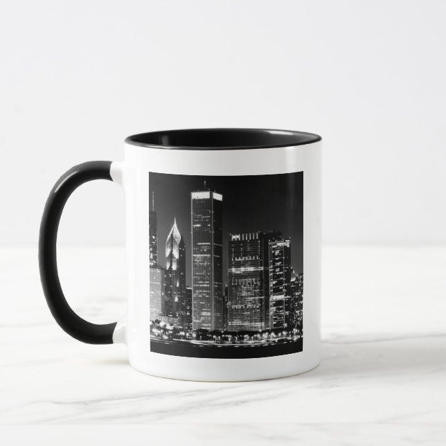 Nachtansicht von Chicagos berühmtem Stadtbild Tasse (Links)