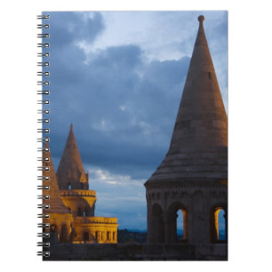 Nachtansicht von Fisherman's Bastion, Castle Hil Notizblock