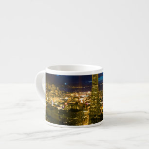 Nachtansicht von San Francisco. Espressotasse