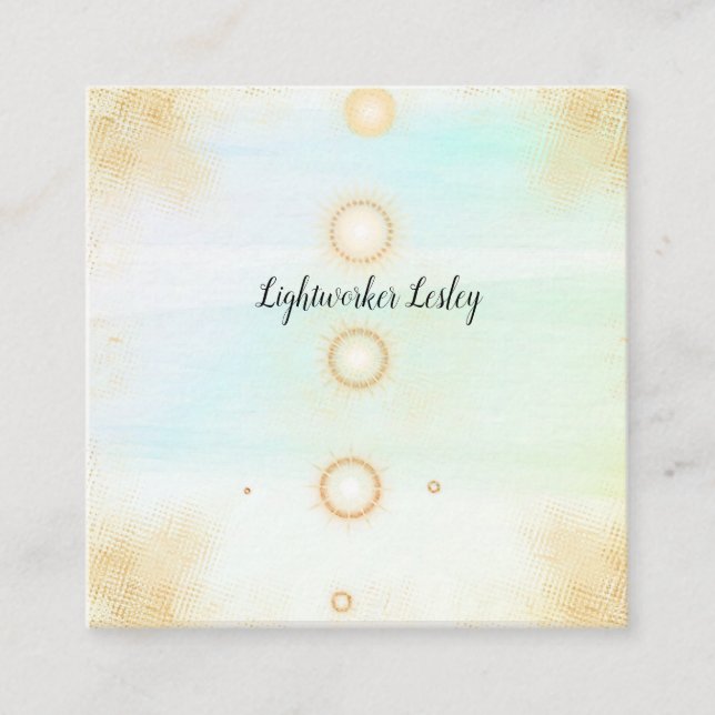 Nachtarbeiter Reiki Healer Sun-Visitenkarten Quadratische Visitenkarte (Vorderseite)
