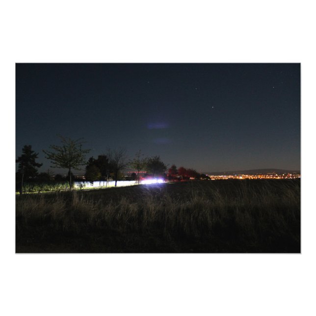 Nachtaufnahme Landschaft Fotodruck (Vorne)