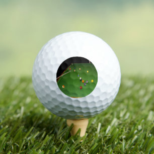 Nachtballfarbe mit Ballen und Kugeln, Golfball