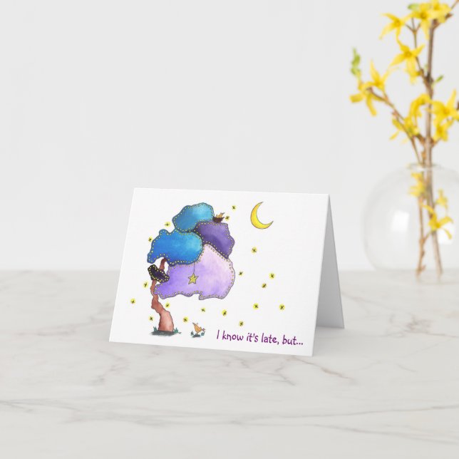 Nachtbeleuchtung, Belästigung zum Geburtstag Karte (Gelbe Blume)