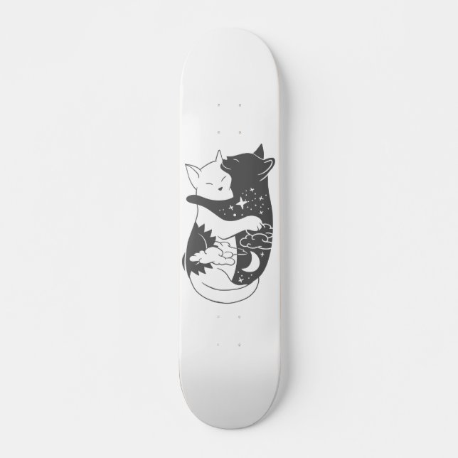 Nachtbild für Katzen am Tag - Wählen Sie Hintergru Skateboard (Vorne)