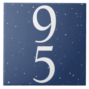 Nachtblauer Stern Sternenhimmel Zwei-Nummern-Haus  Fliese