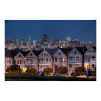 Nachtblick auf die Häuser der "gemalten Damen"