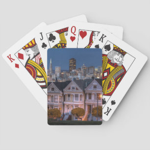 Nachtblick auf die Häuser der "gemalten Damen" Spielkarten