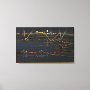 Nachtblick auf die Metropolitan Bay Leinwanddruck