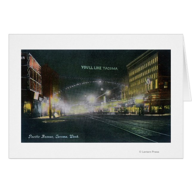 Nachtblick auf die Pacific Avenue (Vorderseite (Horizontal))
