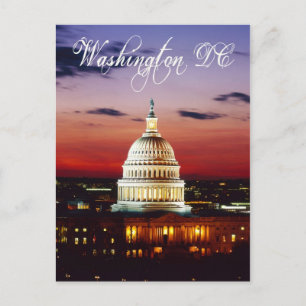 Nachtblick auf die US-Hauptstadt Postkarte