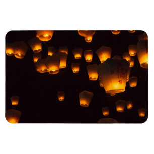 Nachtblick auf Sky Lanterns Magnet
