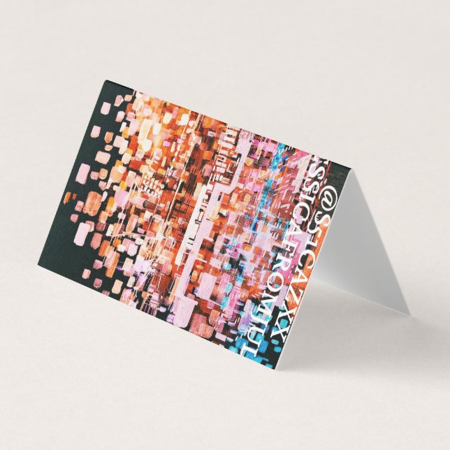 Nachtblick aus der Tasse Visitenkarten (Vorderseite)