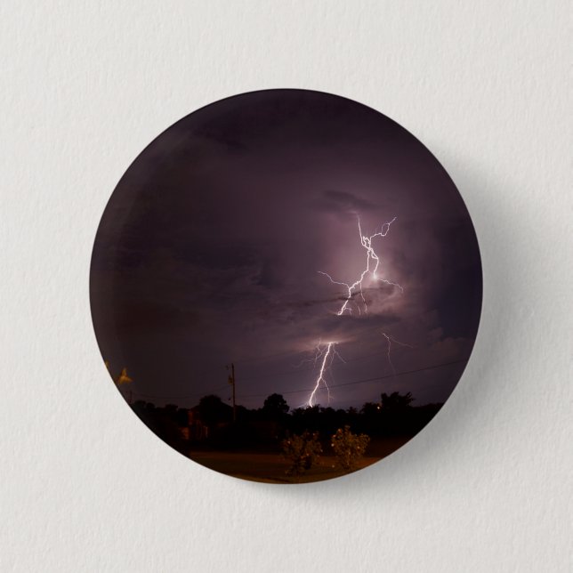 Nachtblitz Sturmwolken Button (Vorderseite)