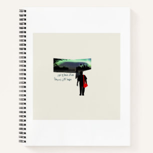 Nachtboote Arabischer Ausspruch und Skyline Notizbuch