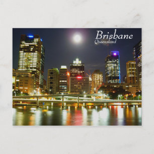 Nachtbrisbane Postkarte
