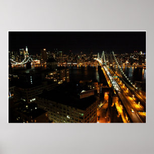 Nachtbrücken Poster