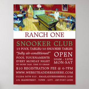Nachtcafé, Van Gogh, Pool Club, Snooker Club Poster