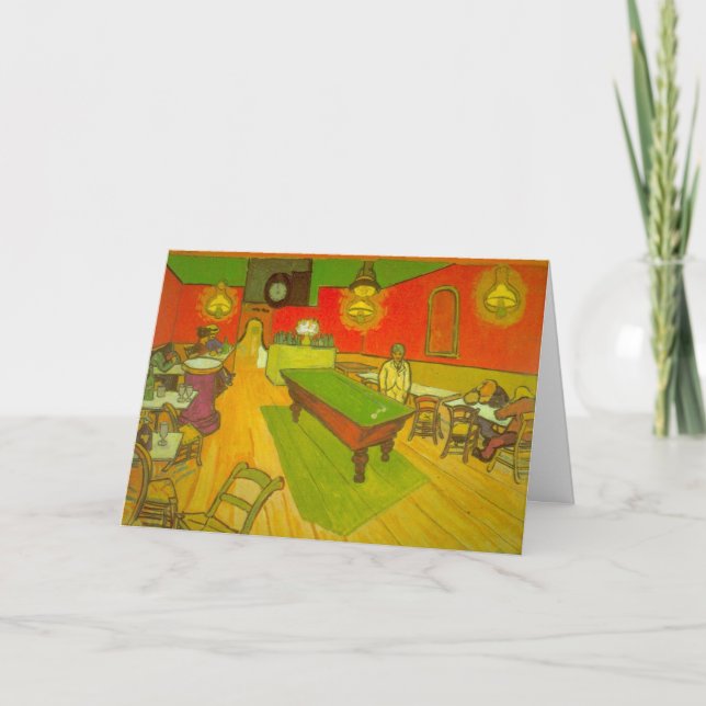 Nachtcafé von Vincent van Gogh Karte (Vorderseite)