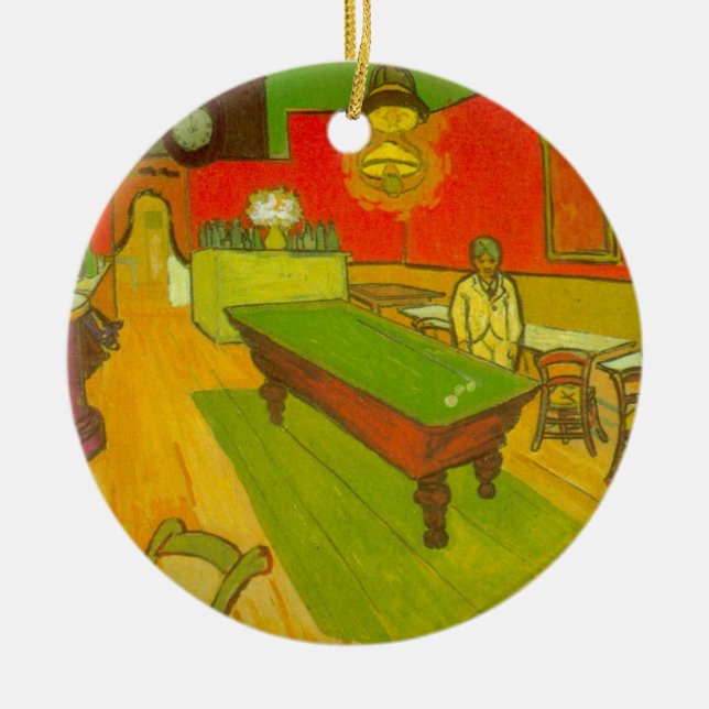 Nachtcafé von Vincent van Gogh Keramik Ornament (Vorne)