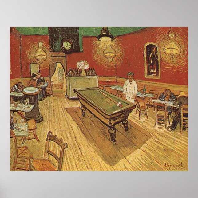 Nachtcafé von Vincent van Gogh Poster (Vorne)