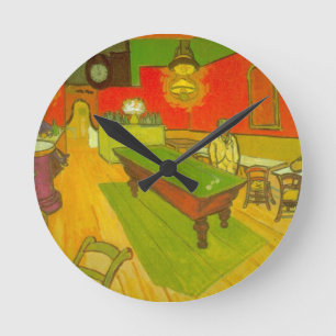 Nachtcafé von Vincent van Gogh Runde Wanduhr