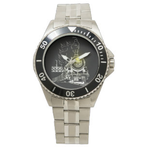 Nachtdampf-Zug-Armbanduhr Armbanduhr