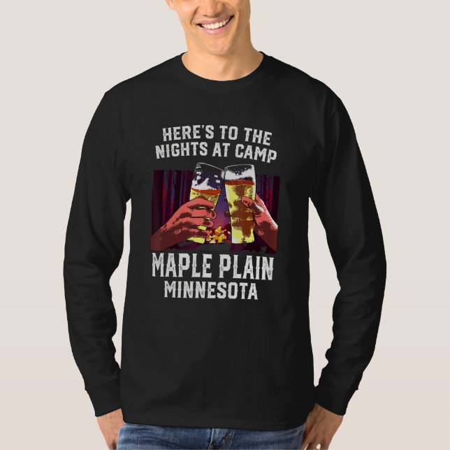 Nächte im Camp Maple Schlichtes Camping Mi T-Shirt (Vorderseite)