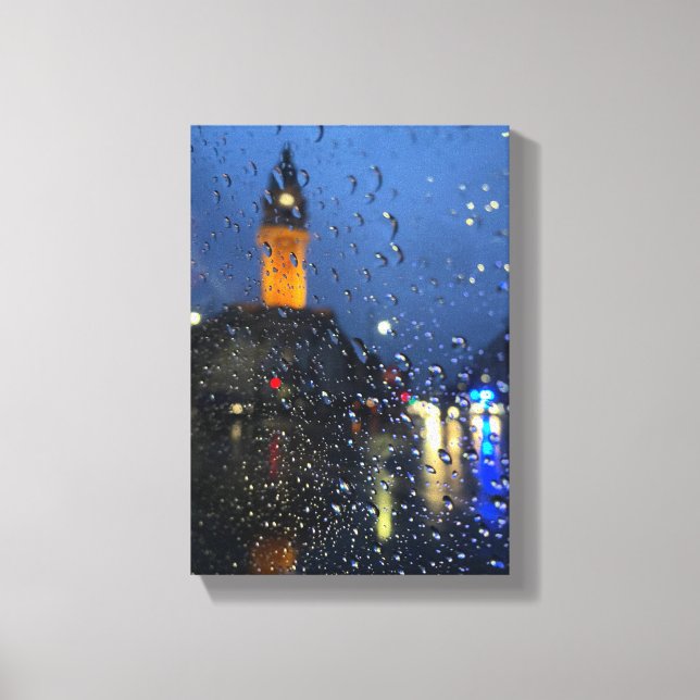 Nächte in der Rainy CITY Leinwanddruck (Vorderseite)
