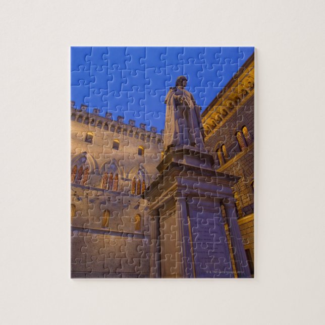Nächte in Piazza Salimbeni, Siena, Italien. 2 Puzzle (Vertikal)