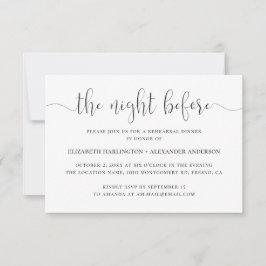 Nächte zuvor. Schwarz-Weiß-Probe Einladung