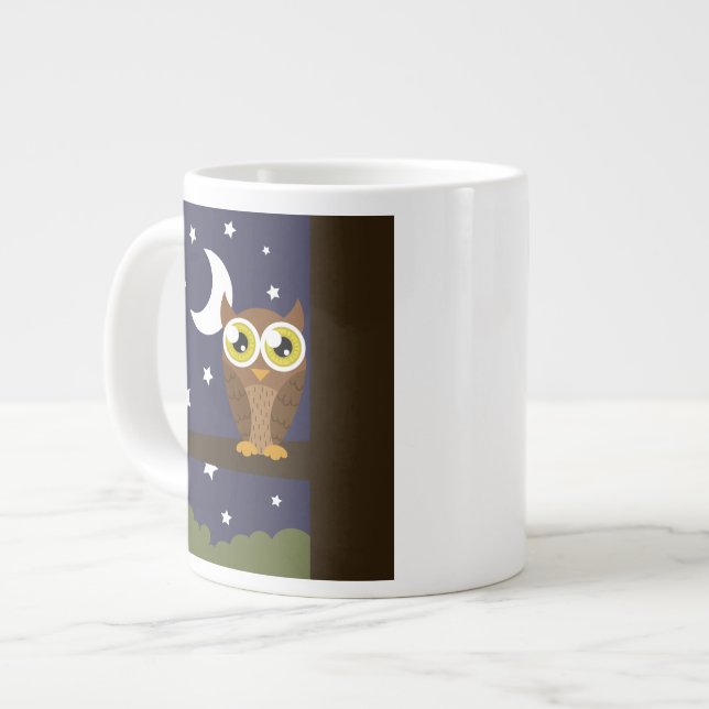 "Nachteule " Jumbo-Tasse (Vorderseite Links)