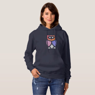 Nachteule, Schönes Rosa Lila Abstraktes Pop-Art Hoodie