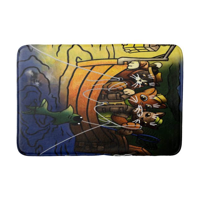 Nachtfischen Badematte (Vorderseite)