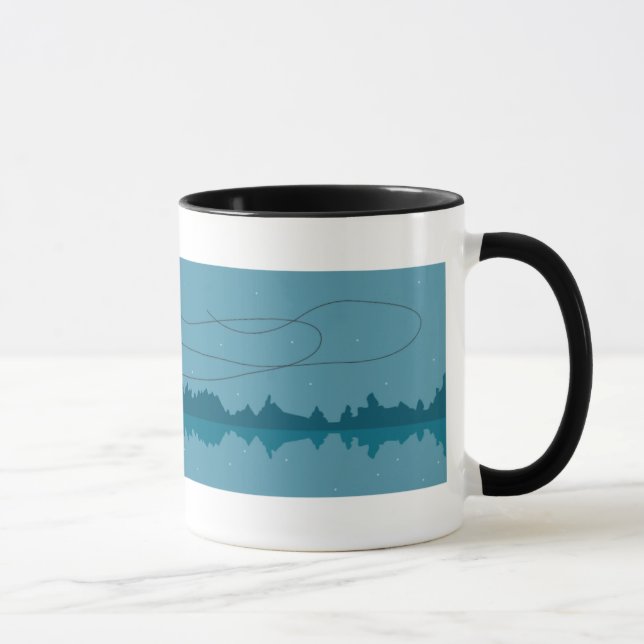Nachtfischen unter Vollmond Tasse (Rechts)