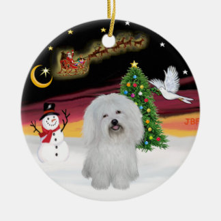 Nachtflug - Coton de Tulear Keramikornament