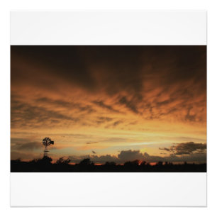 NachtFoto-Erweiterung Kansas stürmische Fotodruck