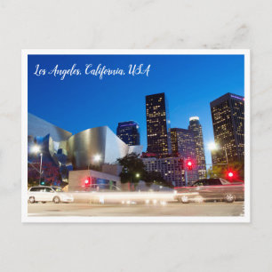 Nachtfotografie   Downtown Los Angles Kalifornien Postkarte