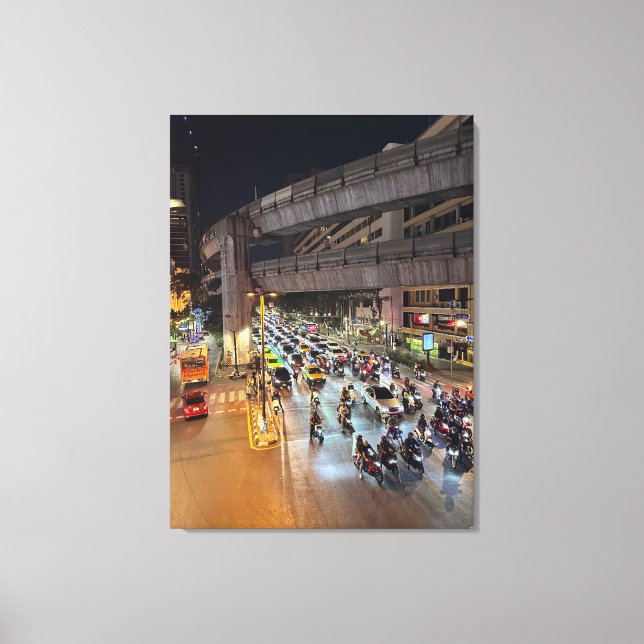 Nachtfotografie von Bangkok Geschenk für Freunde Leinwanddruck (Vorderseite)
