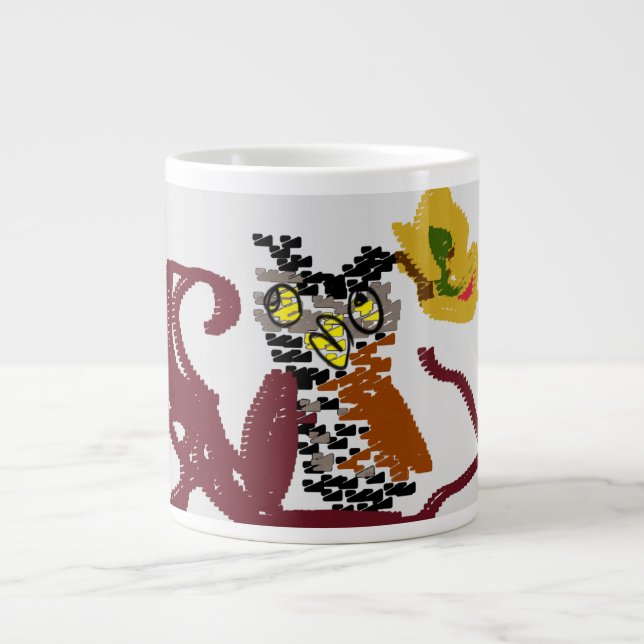 Nachtfreudigkeit Jumbo-Tasse (Vorderseite)