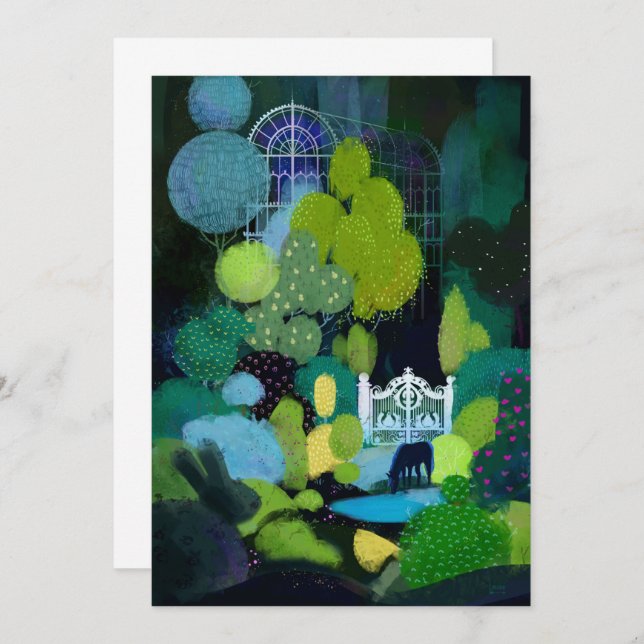 Nachtgarten Einladung (Vorne/Hinten)