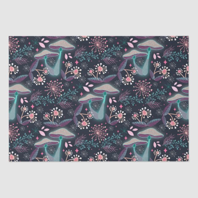 Nachtgarten Mushroom Seidenpapier (Vorderseite)