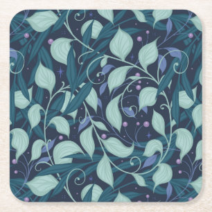 Nachtgarten Rechteckiger Pappuntersetzer