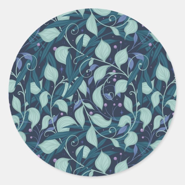 Nachtgarten Runder Aufkleber (Vorderseite)