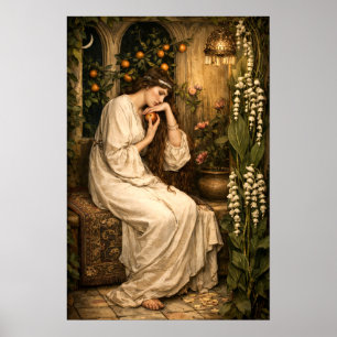 Nachtgartenfrau Poster