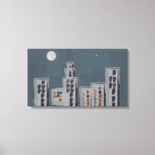 Nachtgedroschene Leinwand