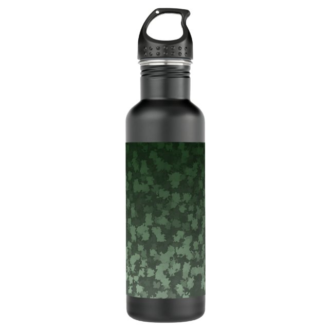 Nachtgrüne Camouflage Trinkflasche (Vorderseite)