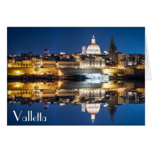 Nachthafen der Altstadt von Valletta