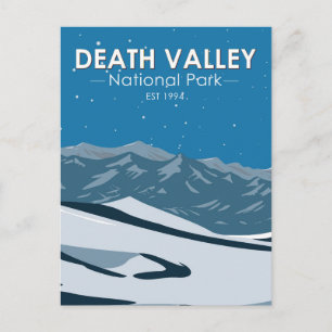 Nachthimmel des Death Valley Nationalparks Vintage Postkarte