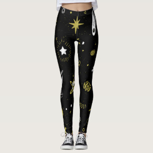 Nachthimmel: kosmisches nahtloses Muster. Leggings