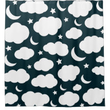 Nachthimmel mit Mond und Sternen